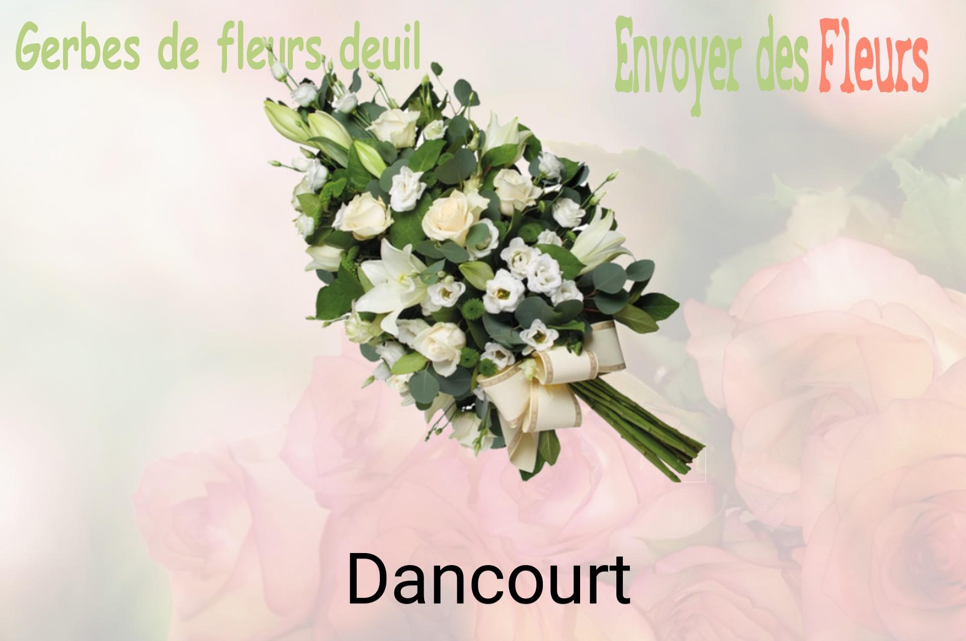 Gerbe de fleurs de deuil livrée à Dancourt